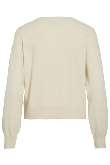 Vila beige dames vest | Achteraanzicht