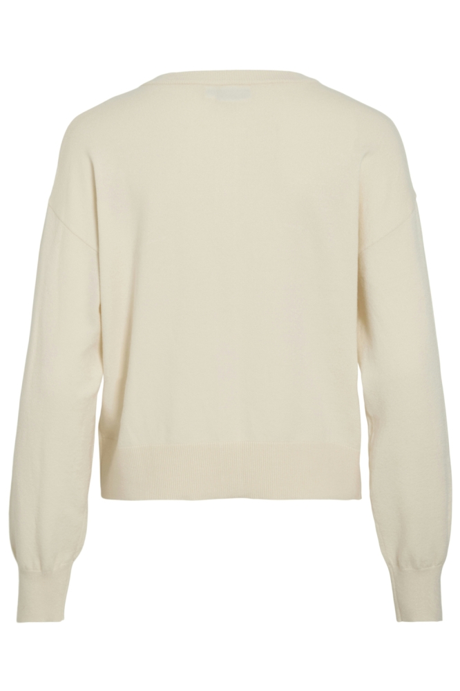 Vila beige dames vest | Achteraanzicht