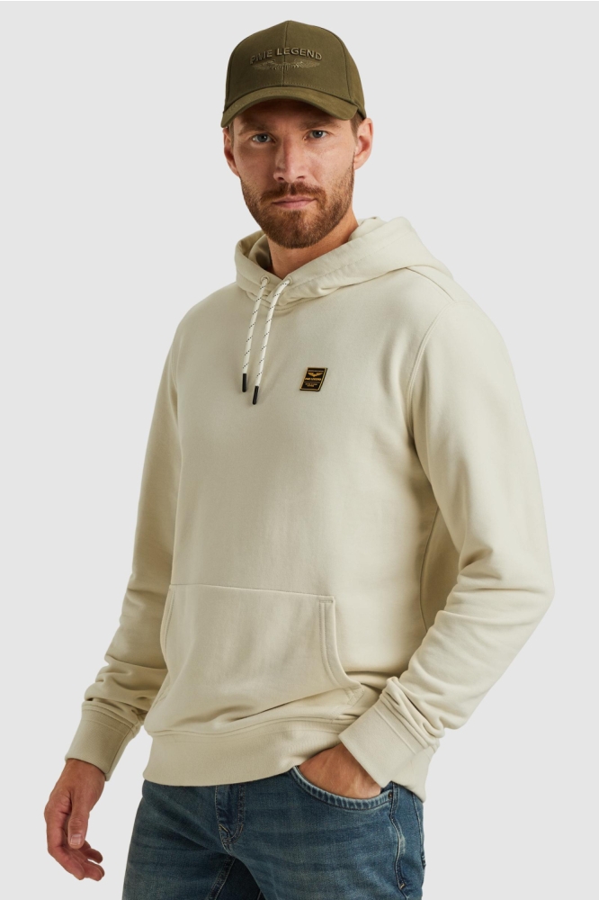 PME legend beige heren sweater | Model zijaanzicht