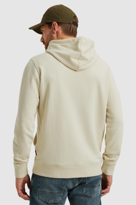 PME legend beige heren sweater | Model achteraanzicht