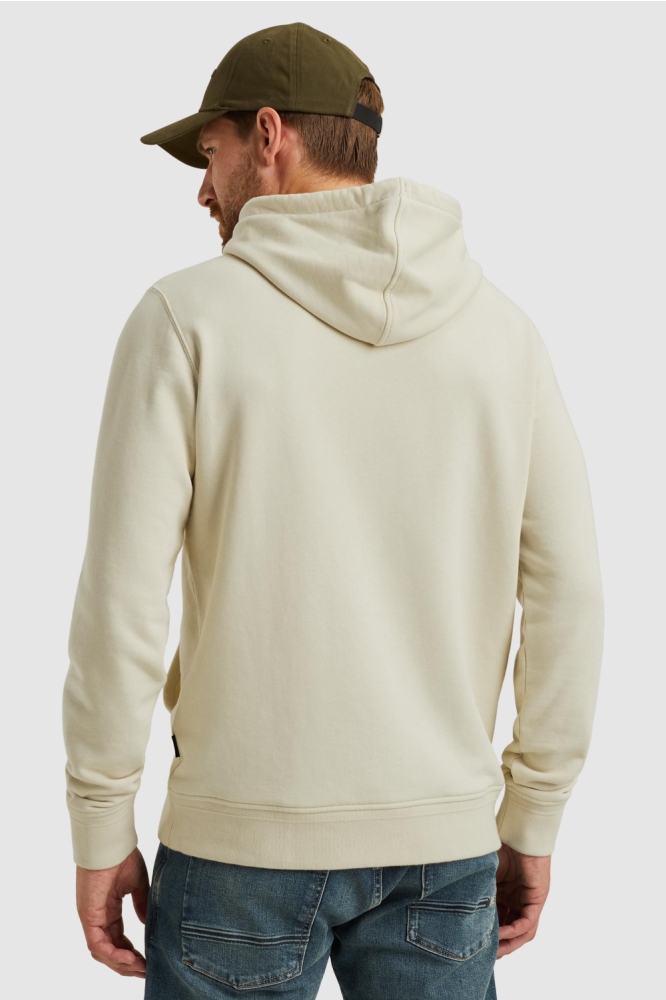 PME legend beige heren sweater | Model achteraanzicht