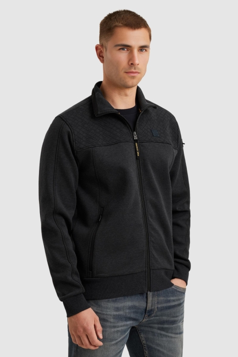 PME legend blauwe heren vest | Model zijaanzicht