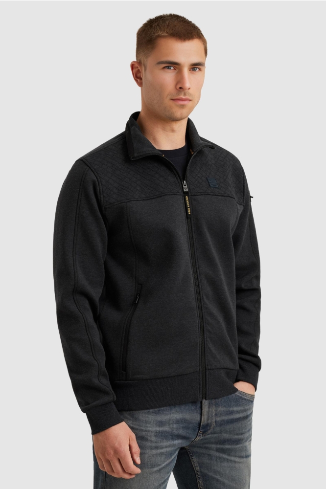 PME legend blauwe heren vest | Model zijaanzicht