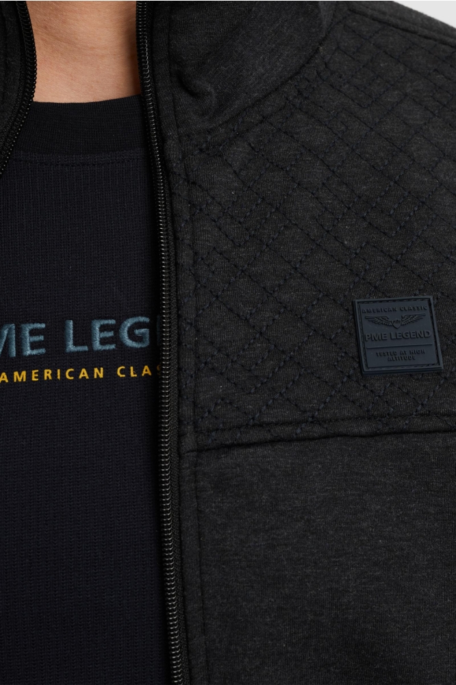 PME legend blauwe heren vest | Close up