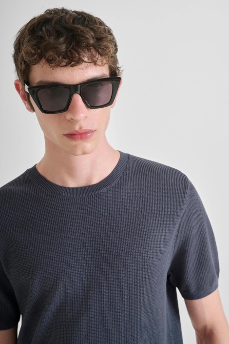 Antony Morato blauwe heren t-shirt | Close up