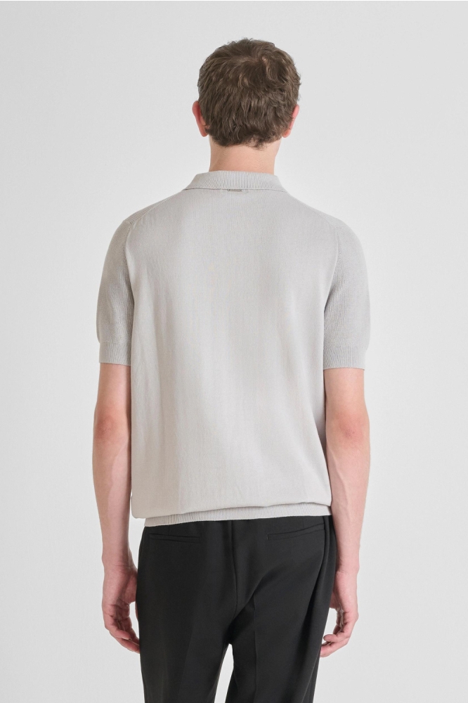 Antony Morato grijze heren polo | Model achteraanzicht