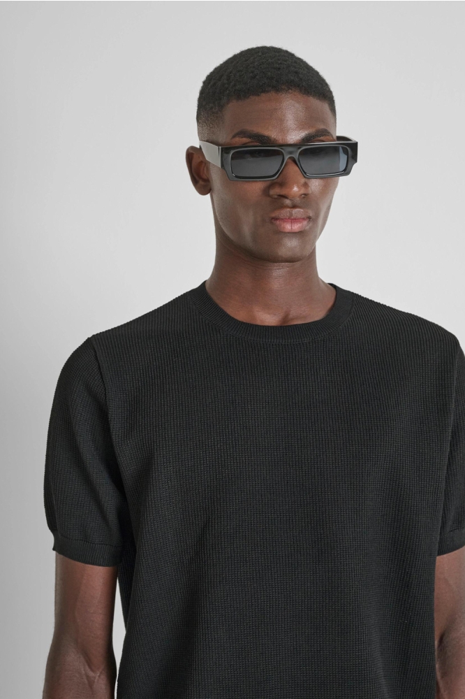 Antony Morato zwarte heren t-shirt | Close up