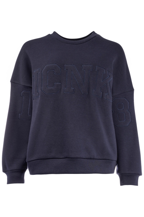 I-coni-K blauwe dames sweater | Vooraanzicht