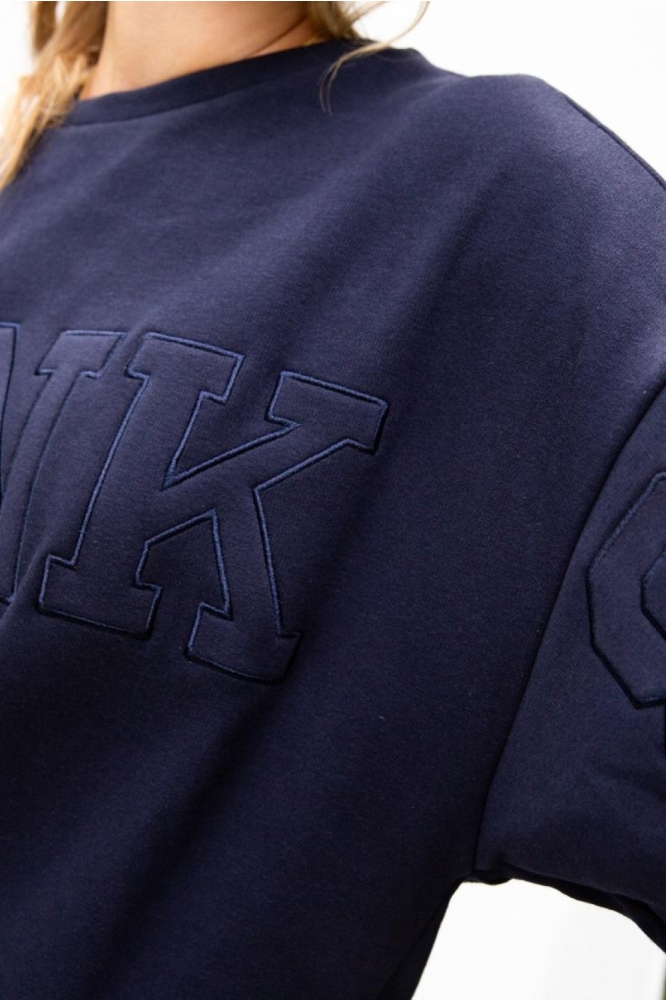 I-coni-K blauwe dames sweater | Close up