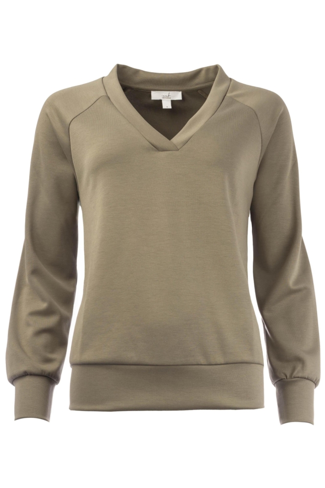 I-coni-K groene dames sweater | Vooraanzicht