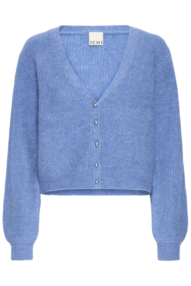 Ichi blauwe dames vest | Vooraanzicht