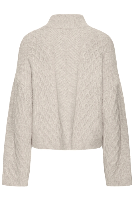 Ichi beige dames trui | Achteraanzicht