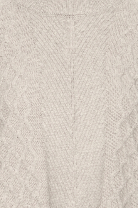 Ichi beige dames trui | Close up