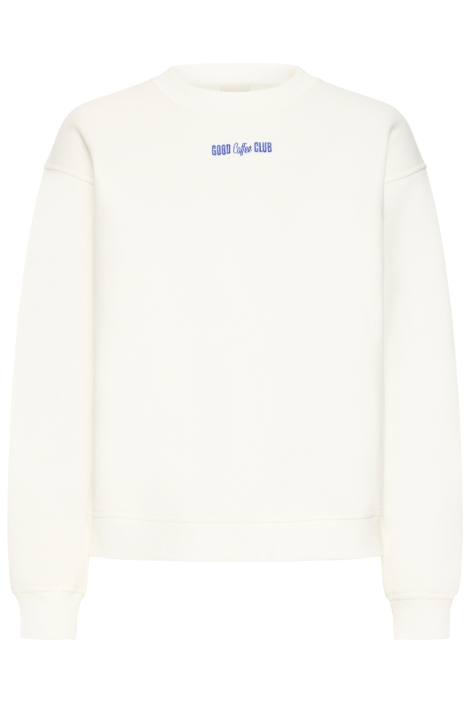 Ichi witte dames sweater | Vooraanzicht