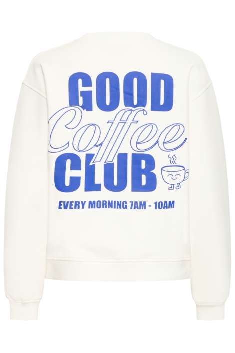 Ichi witte dames sweater | Achteraanzicht