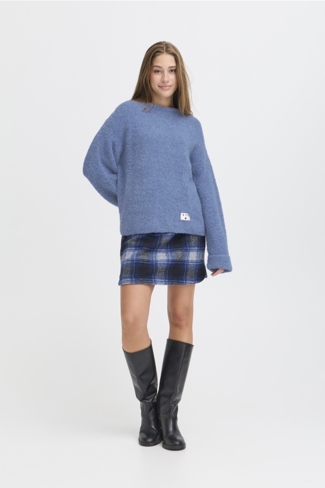 Ichi blauwe dames trui | Model