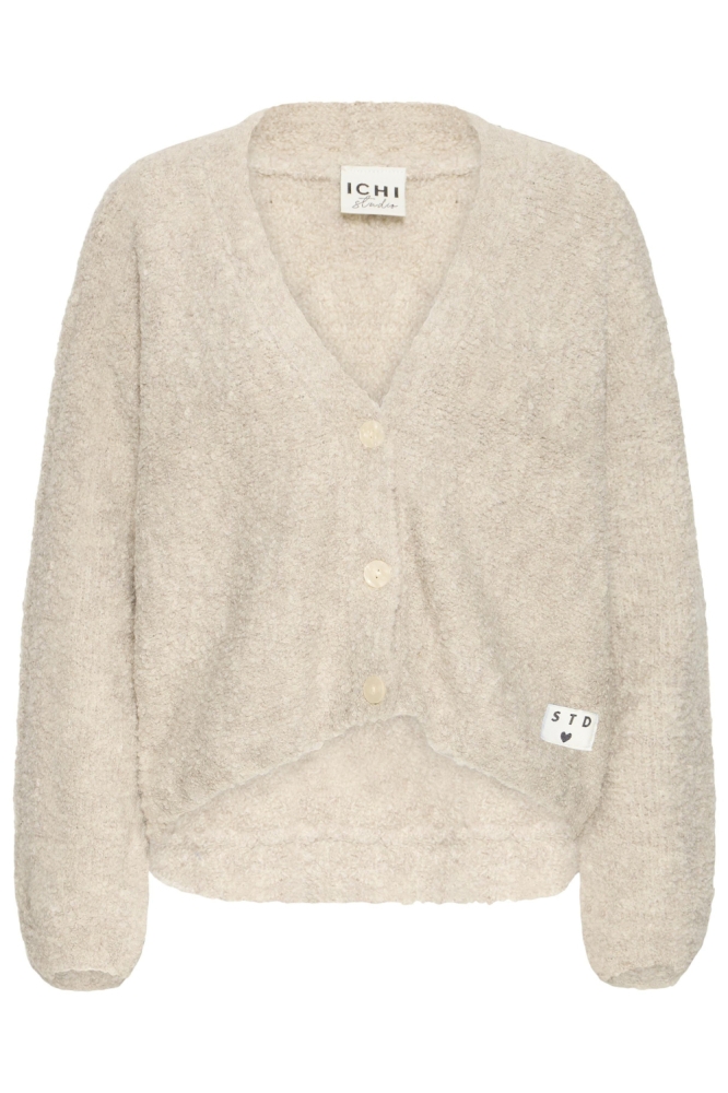 Ichi beige dames vest | Vooraanzicht