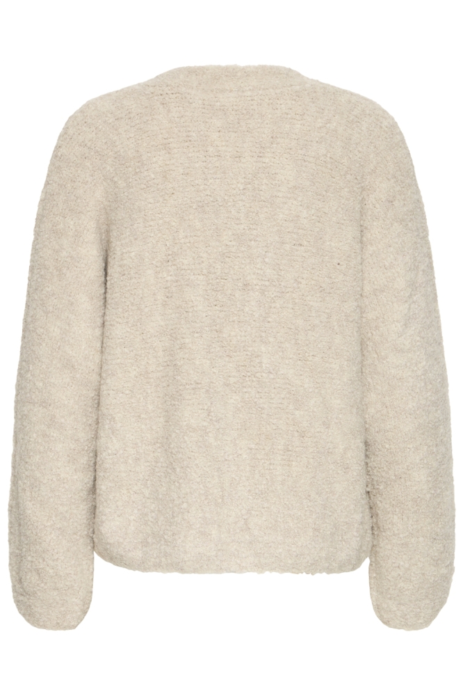 Ichi beige dames vest | Achteraanzicht