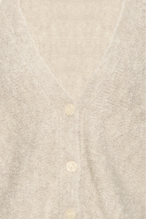 Ichi beige dames vest | Close up
