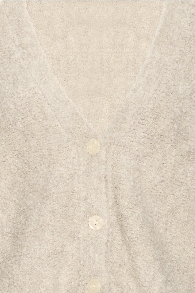 Ichi beige dames vest | Close up