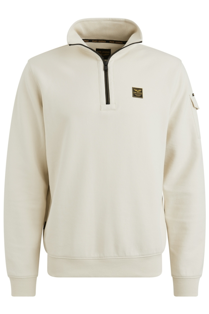PME legend beige heren sweater | Vooraanzicht