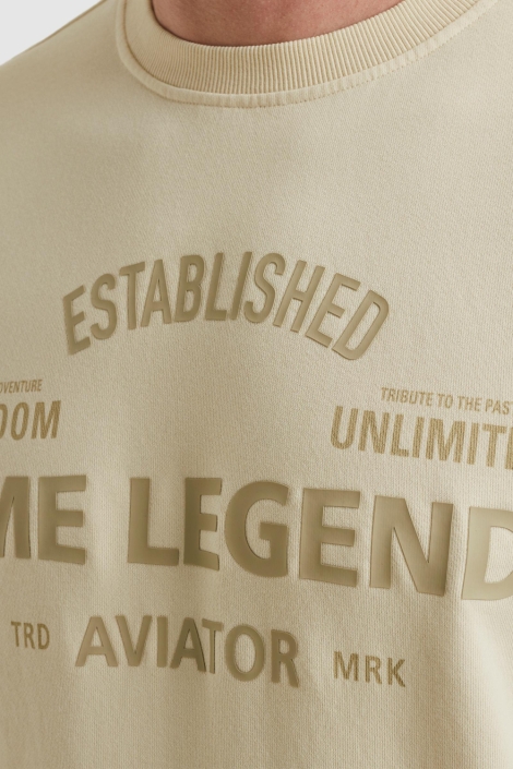 PME legend beige heren sweater | Close up
