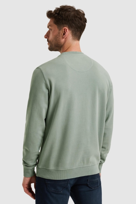 PME legend blauwe heren sweater | Model achteraanzicht