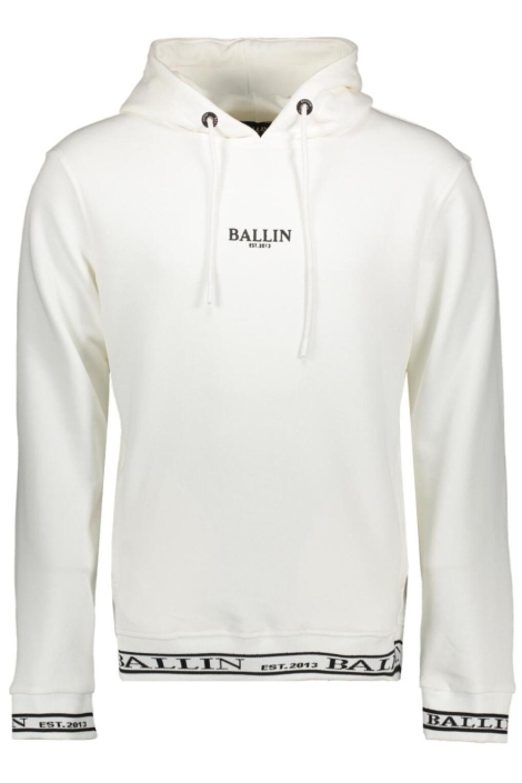 Ballin witte heren sweater | Vooraanzicht