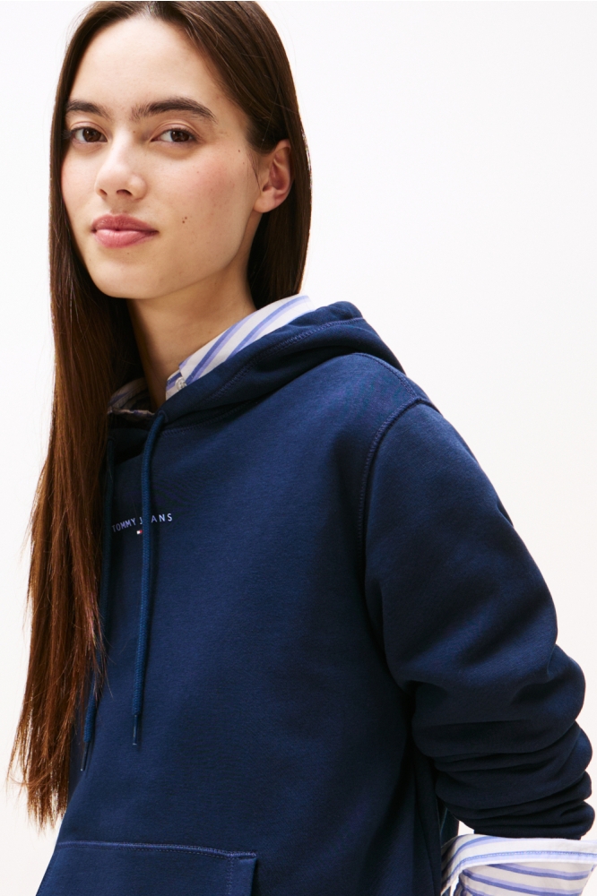 Tommy Jeans blauwe dames sweater | Close up