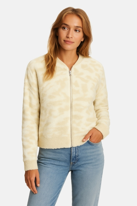 Cars ecru dames vest | Model vooraanzicht