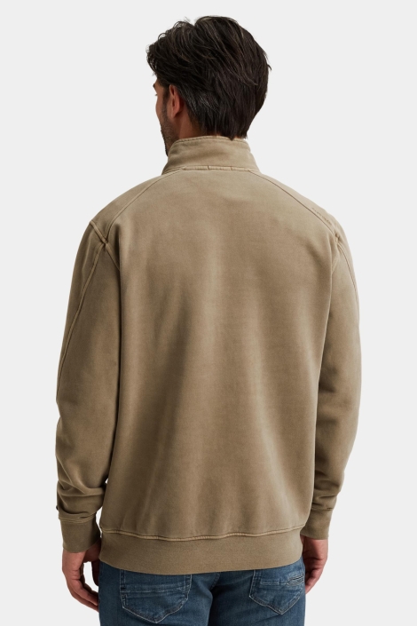 Cast Iron groene heren sweater | Model achteraanzicht