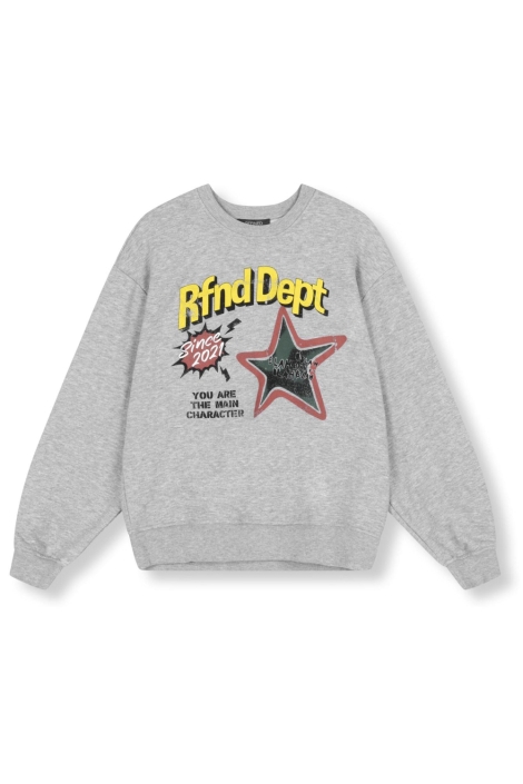 Refined Department grijze dames sweater | Vooraanzicht