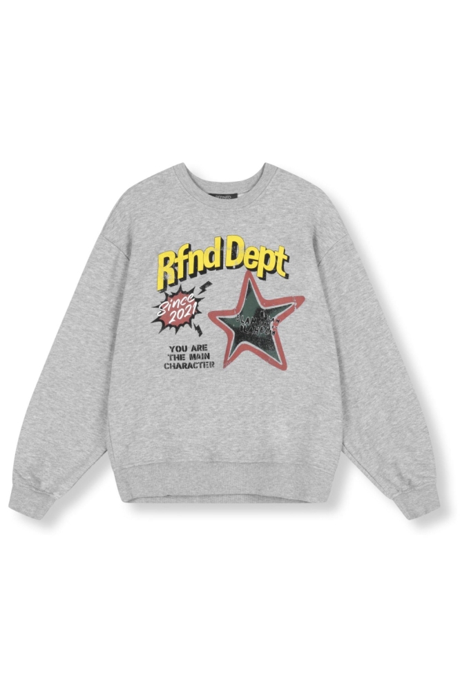 Refined Department grijze dames sweater | Vooraanzicht