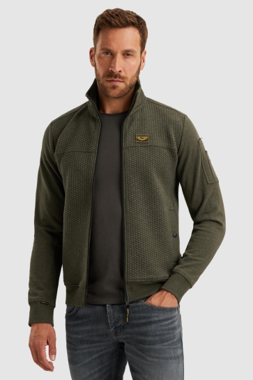 PME legend zip jacket jacquard interlock swea Groen