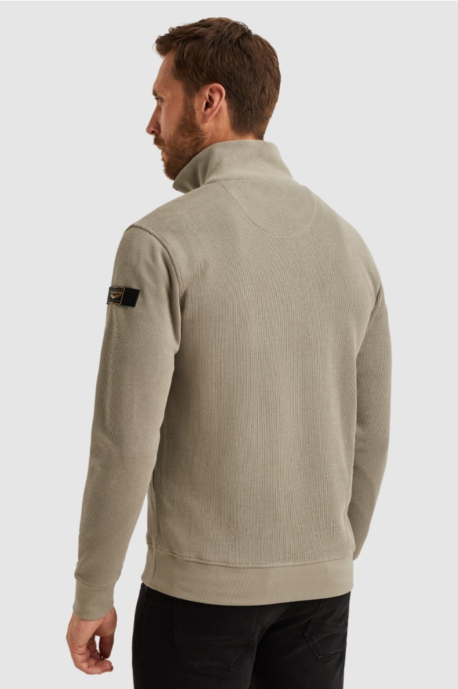 PME legend beige heren trui | Model achteraanzicht