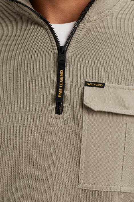 PME legend beige heren trui | Close up