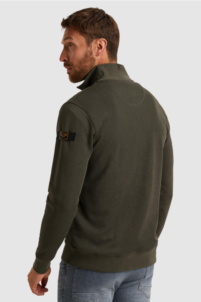 PME legend groene heren trui | Model achteraanzicht