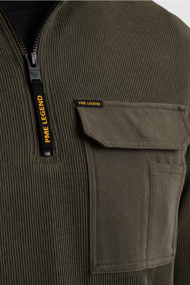PME legend groene heren trui | Close up