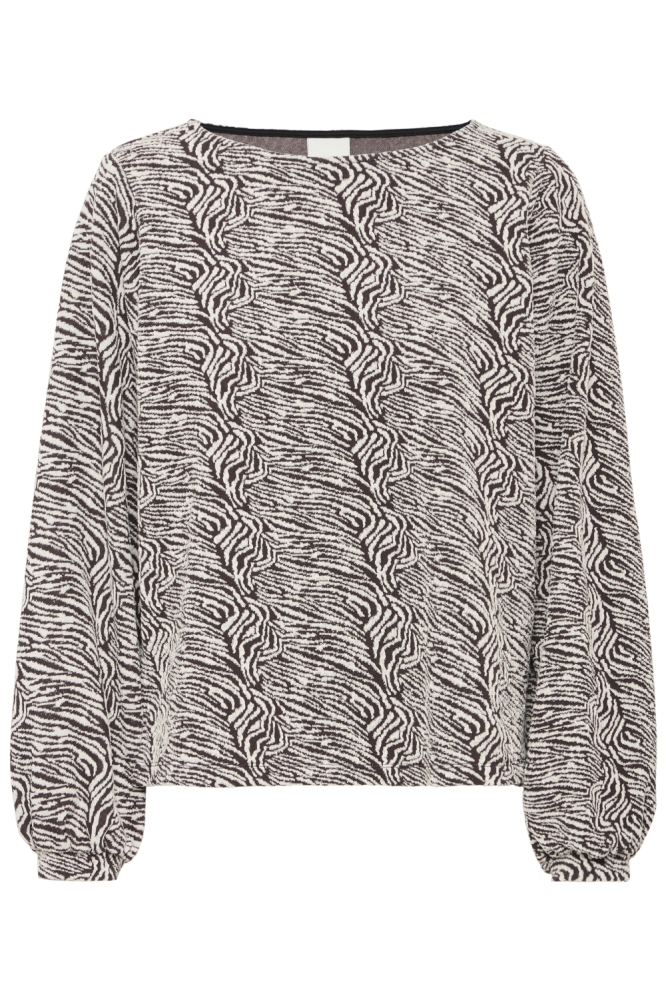 Ichi bruine dames trui | Vooraanzicht