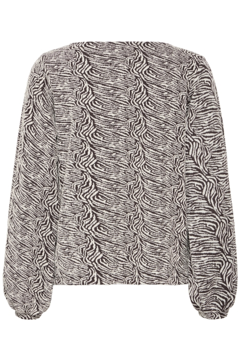 Ichi bruine dames trui | Achteraanzicht