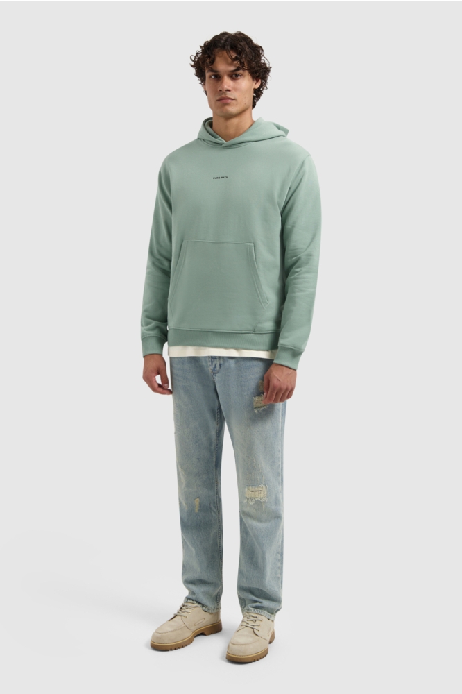 Pure Path groene heren trui | Model