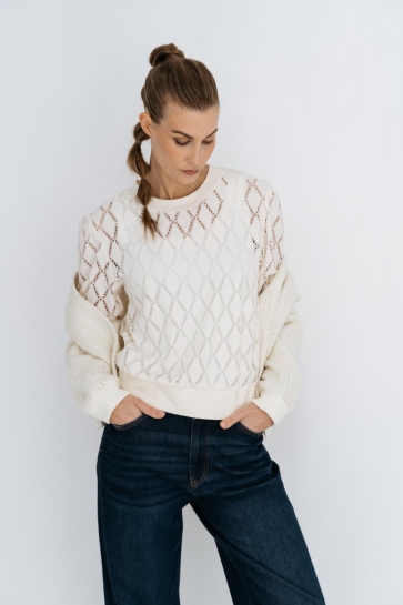 Maicazz Trui PERCIE SWEATER FA25 60 327 DIAMOND HOLES