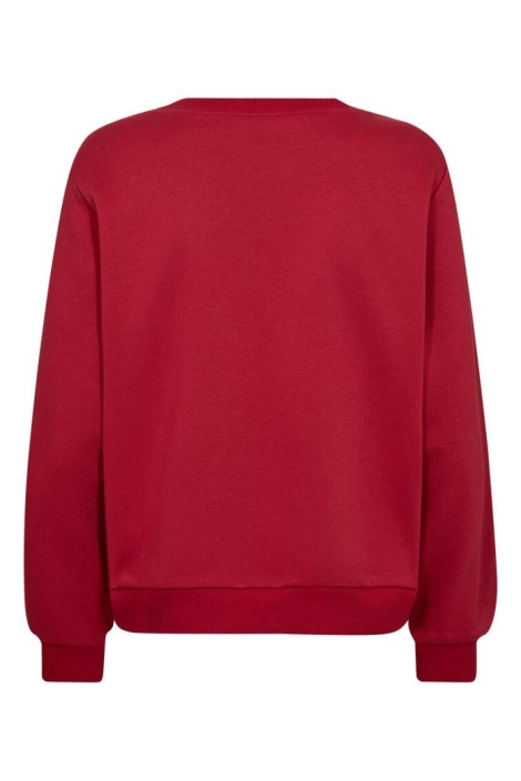 Freequent rode dames sweater | Achteraanzicht