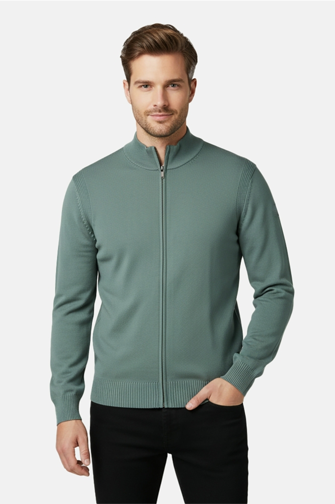 Cars groene heren vest | Model vooraanzicht