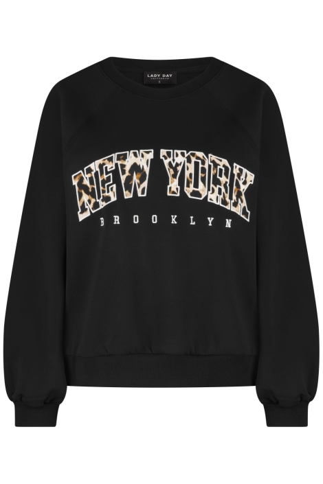 Lady Day zwarte dames sweater | Vooraanzicht