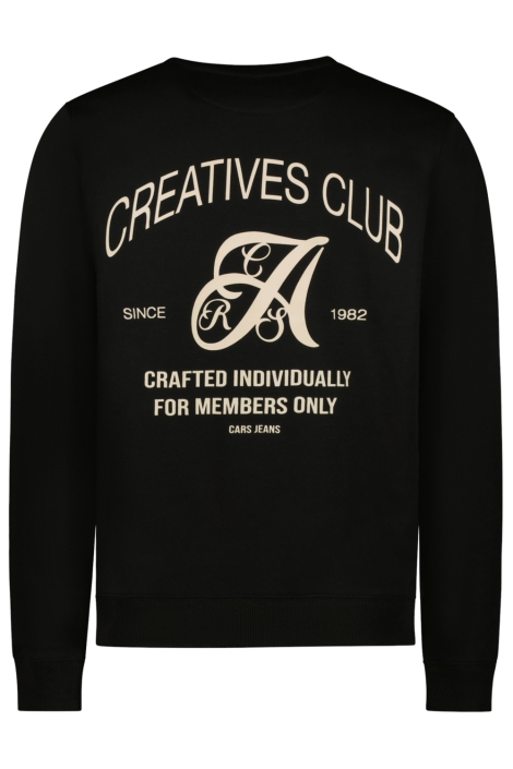 Cars zwarte heren sweater | Achteraanzicht