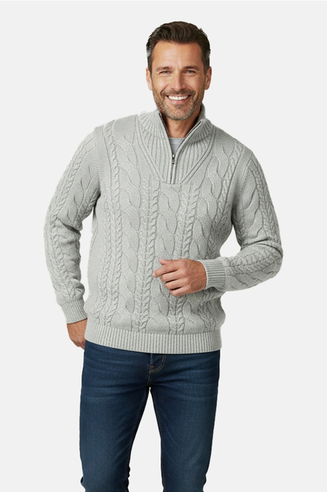 Cars grijze heren trui | Model vooraanzicht