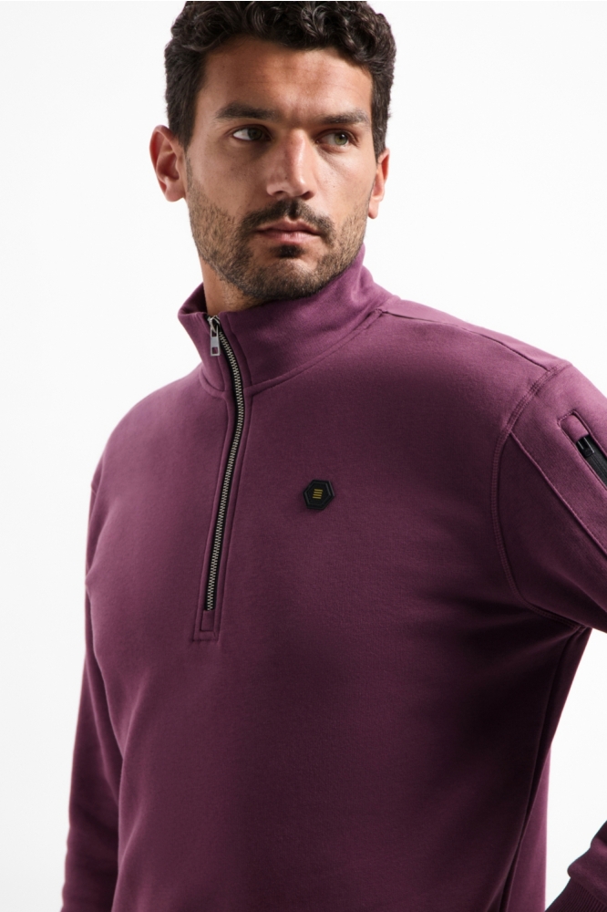 NO-EXCESS paarse heren sweater | Close up