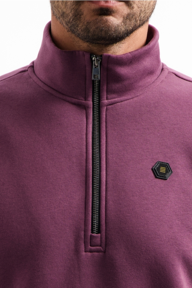 NO-EXCESS paarse heren sweater | Close up