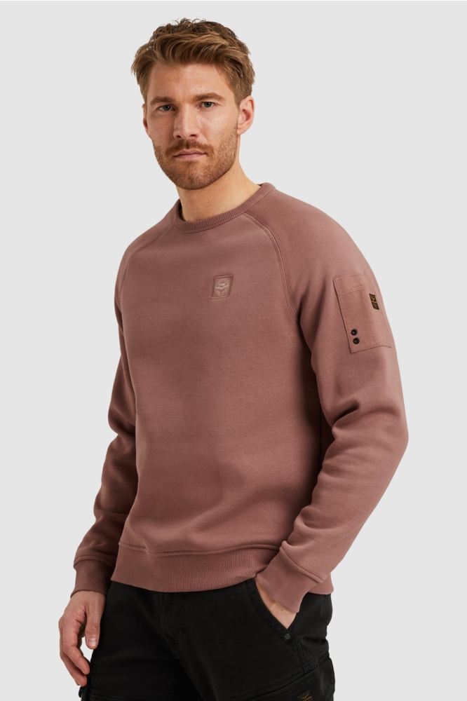 PME legend roze heren sweater | Model zijaanzicht